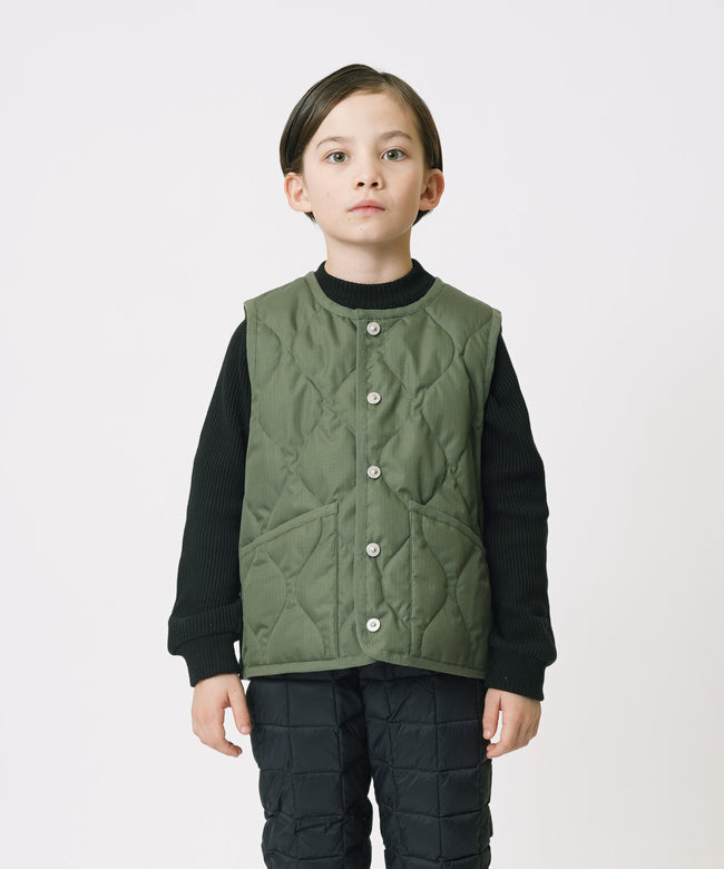 타이온 키즈 패딩 조끼 일본 TAION 베스트 밀리터리 크루넥 버튼 다운 7컬러