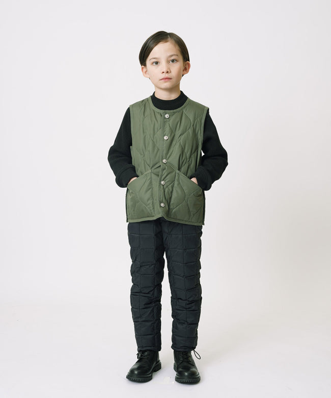 타이온 키즈 패딩 조끼 일본 TAION 베스트 밀리터리 크루넥 버튼 다운 7컬러