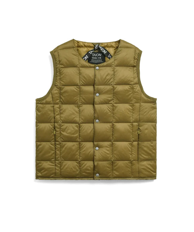 타이온 키즈 패딩 조끼 일본 TAION 베스트 베이직 크루넥 이너 다운 35컬러