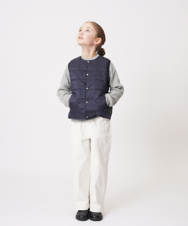 타이온 키즈 패딩 조끼 일본 TAION 베스트 베이직 크루넥 이너 다운 35컬러