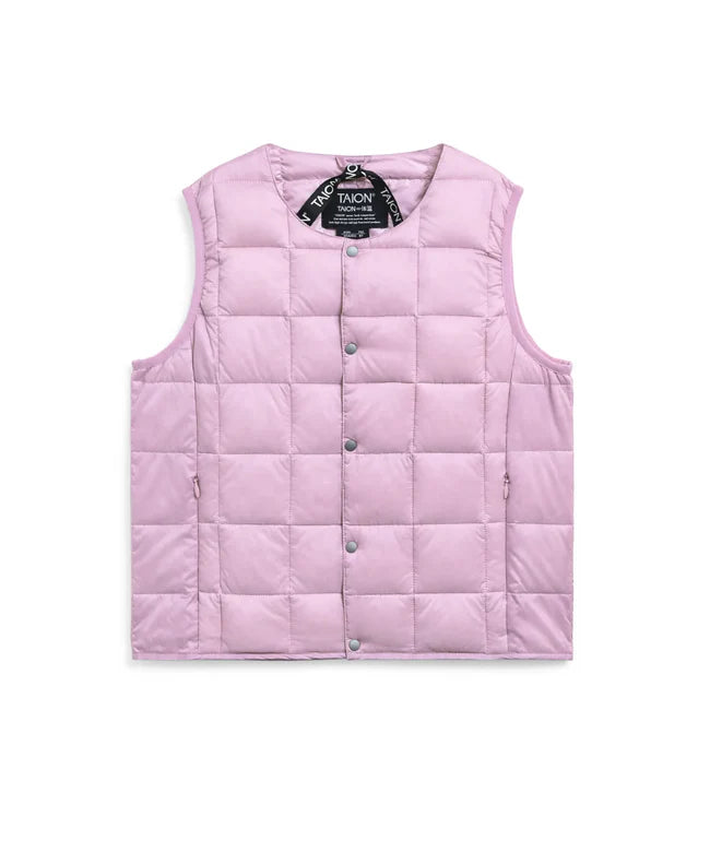 타이온 키즈 패딩 조끼 일본 TAION 베스트 베이직 크루넥 이너 다운 35컬러