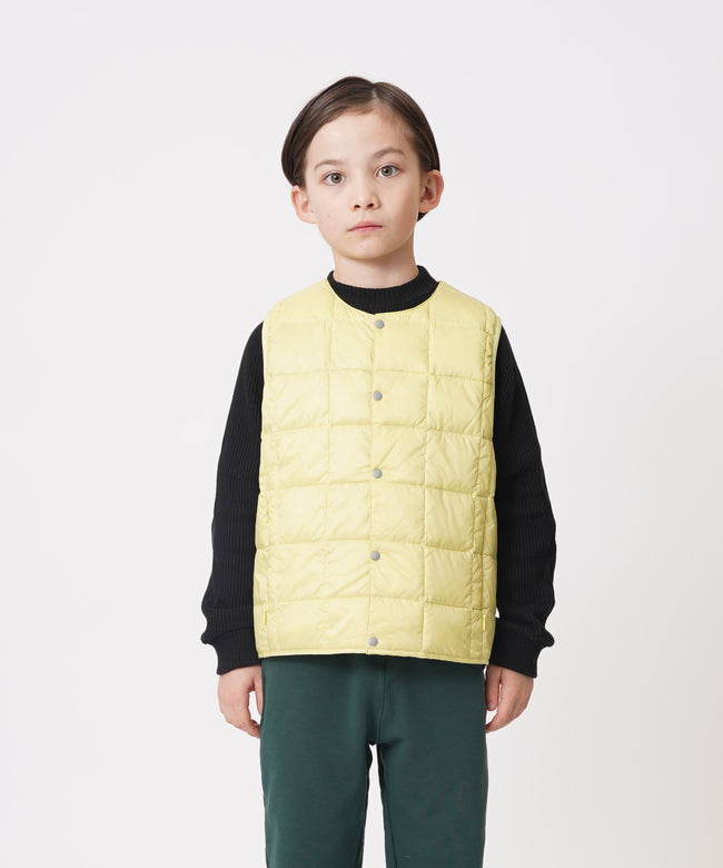 타이온 키즈 패딩 조끼 일본 TAION 베스트 베이직 크루넥 이너 다운 35컬러