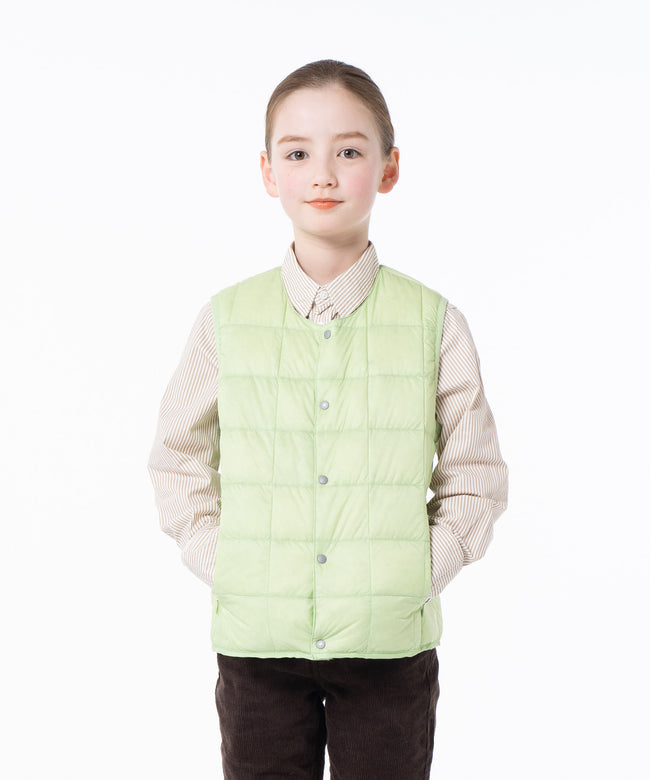 타이온 키즈 패딩 조끼 일본 TAION 베스트 베이직 크루넥 이너 다운 35컬러