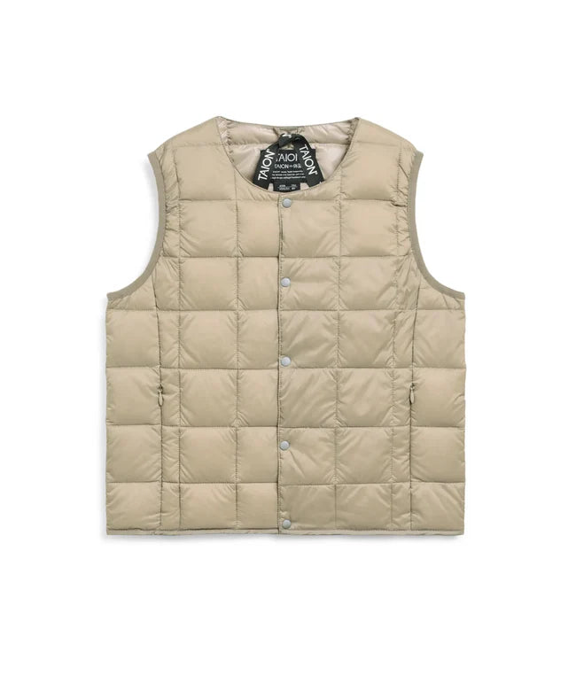 타이온 키즈 패딩 조끼 일본 TAION 베스트 베이직 크루넥 이너 다운 35컬러