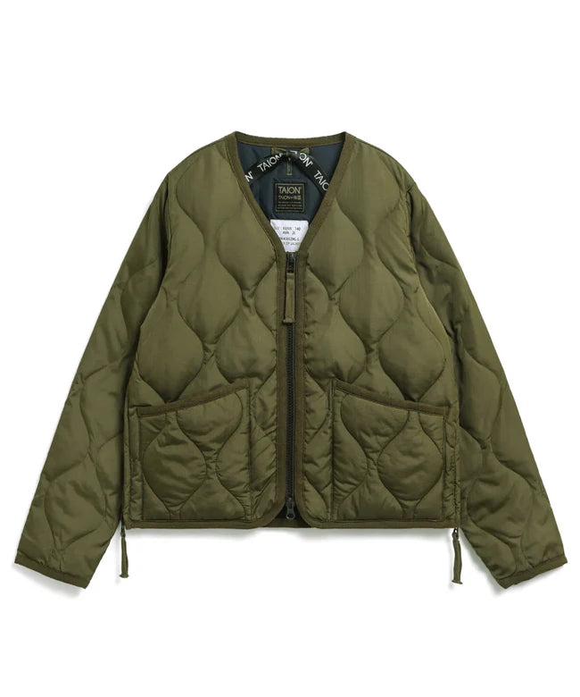 타이온 키즈 패딩 일본 TAION 밀리터리 브이넥 다운 재킷 9컬러