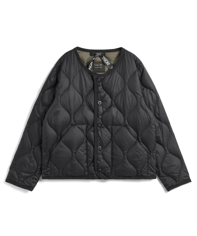 타이온 키즈 패딩 일본 TAION 밀리터리 크루넥 버튼 다운 재킷 9컬러