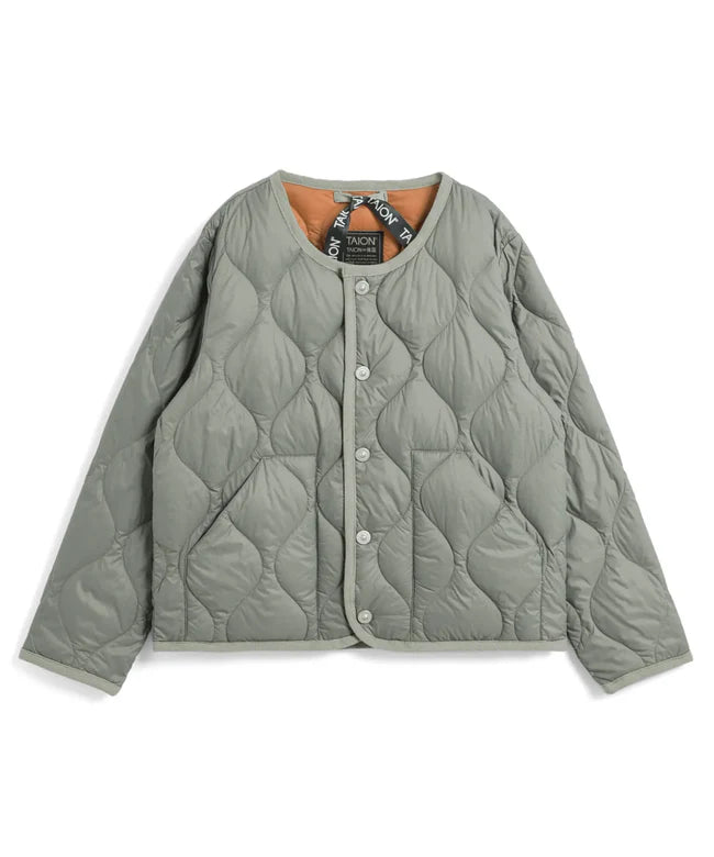 타이온 키즈 패딩 일본 TAION 밀리터리 크루넥 버튼 다운 재킷 9컬러