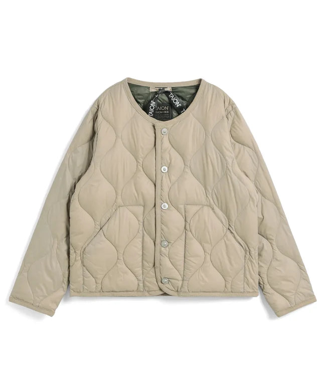 타이온 키즈 패딩 일본 TAION 밀리터리 크루넥 버튼 다운 재킷 9컬러