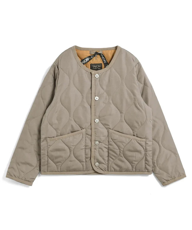 타이온 키즈 패딩 일본 TAION 밀리터리 크루넥 버튼 다운 재킷 6컬러