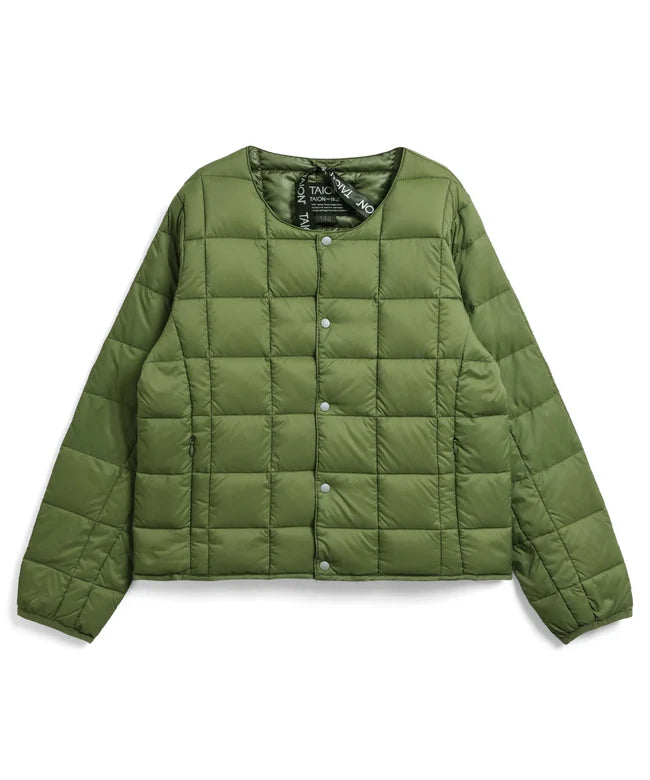 타이온 키즈 패딩 일본 TAION 베이직 크루넥 이너 다운 재킷 40컬러