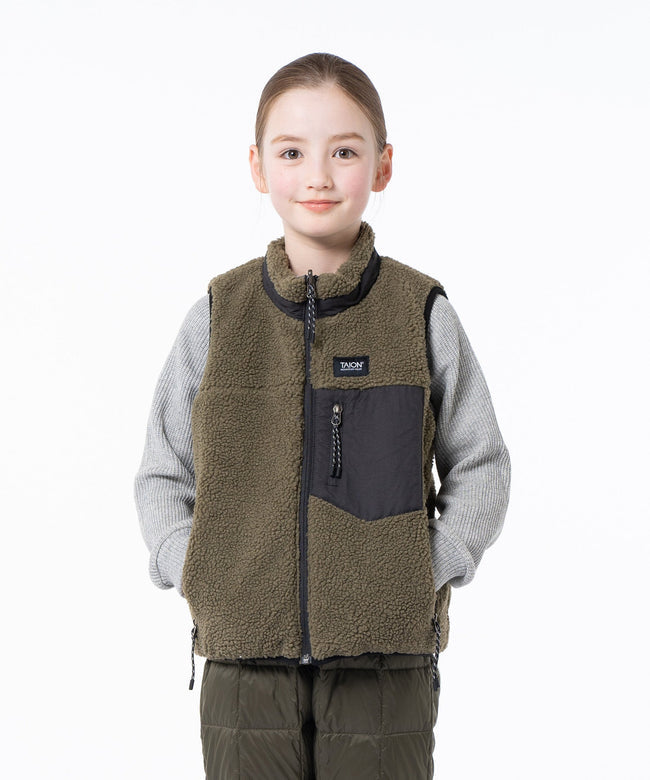 타이온 키즈 패딩 조끼 일본 TAION 베스트 마운틴 리버시블 다운 보아 14컬러