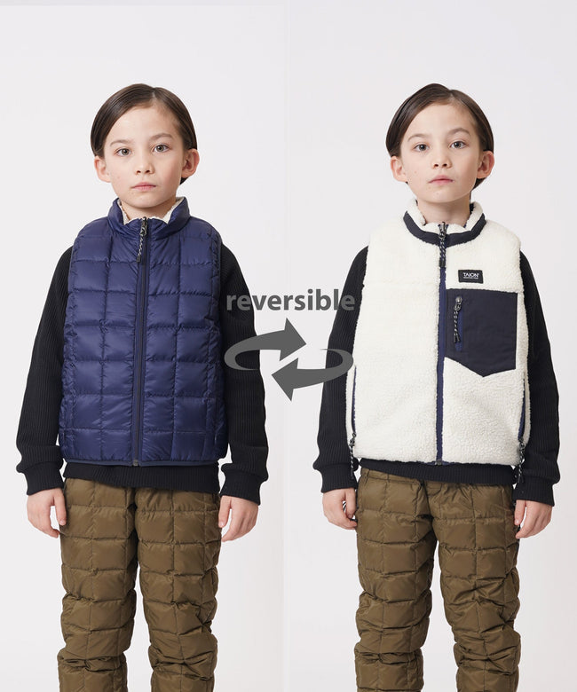 타이온 키즈 패딩 조끼 일본 TAION 베스트 마운틴 리버시블 다운 보아 14컬러