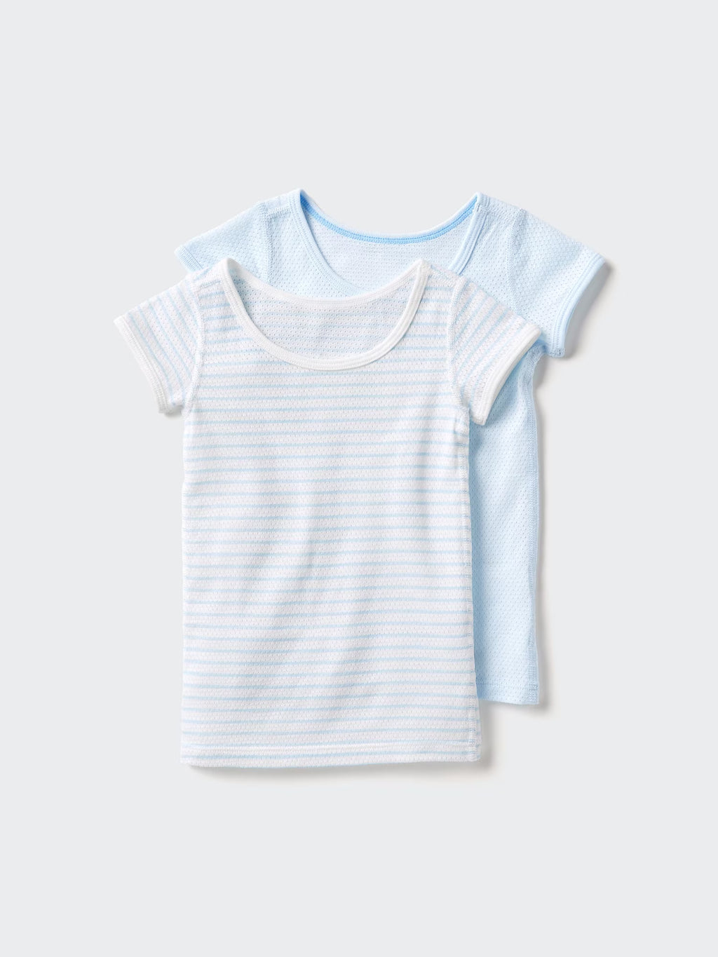 일본 유니클로 베이비 내의 코튼 메쉬 반팔 티셔츠 2장 세트 3컬러