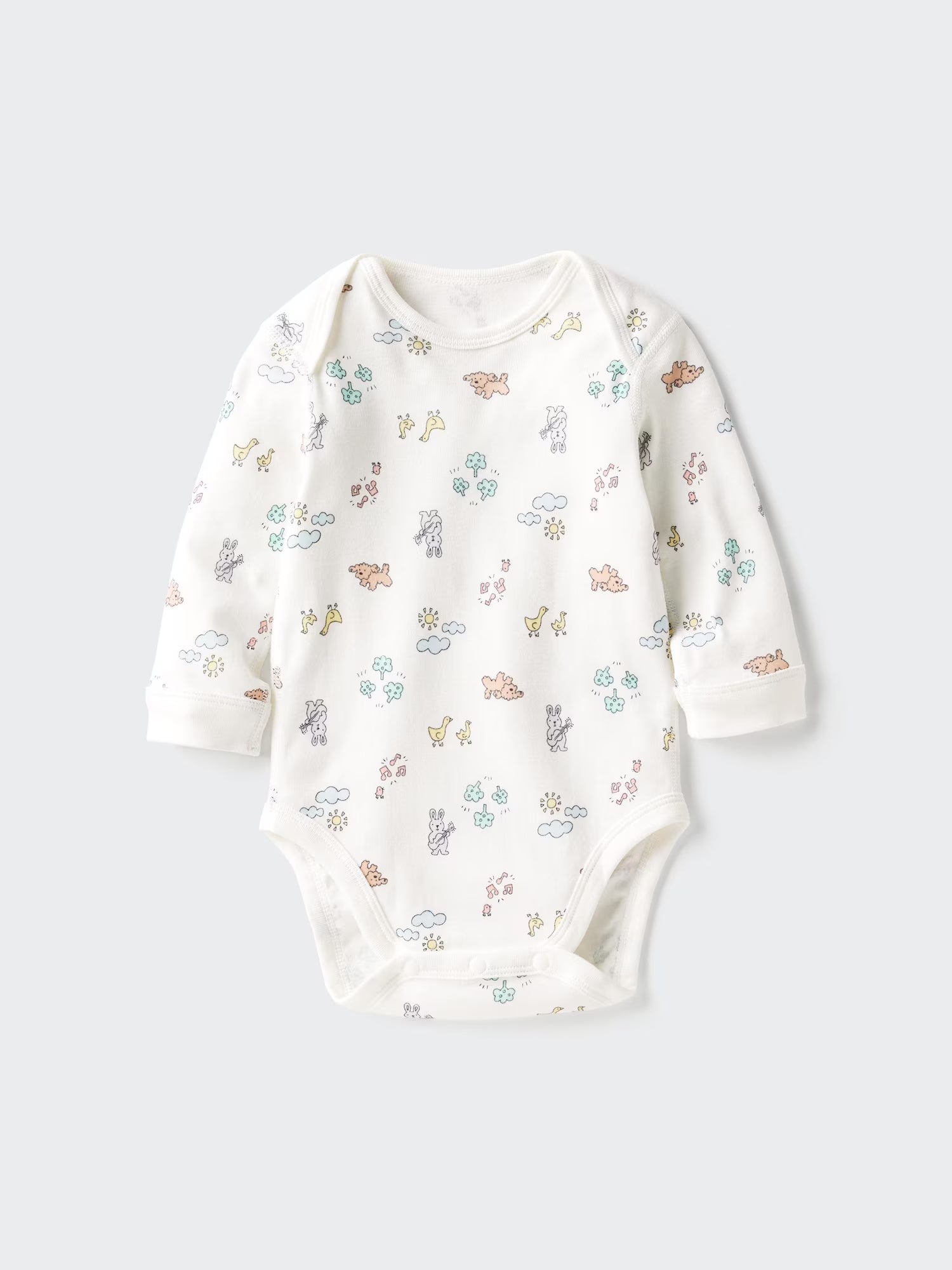 유니클로 베이비 바디슈트 일본 패턴 긴팔 티셔츠 아기 내의 3컬러