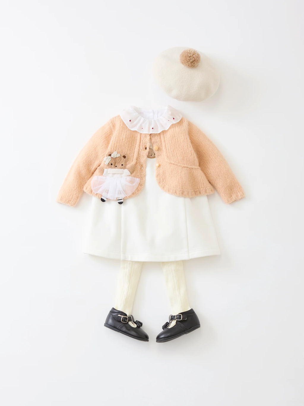 파밀리아 키즈 가디건 일본 familiar 아동복 카디건 캐시미어 혼방 로우 곰돌이