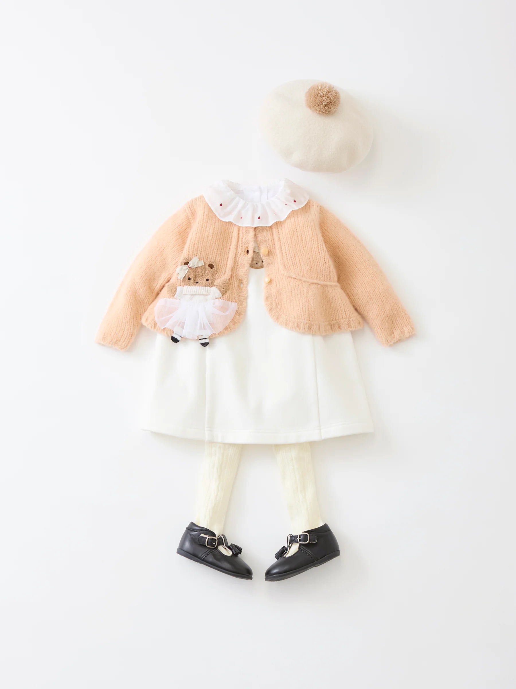 파밀리아 키즈 가디건 일본 familiar 아동복 카디건 캐시미어 혼방 로우 곰돌이