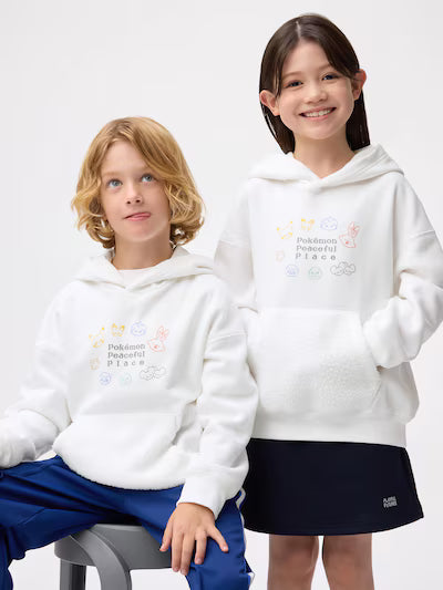 GU 키즈 티셔츠 일본 지유 후드티 포켓몬 포켓피스 스웻셔츠 358551 (사본)