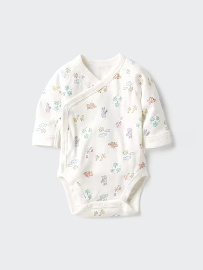 유니클로 베이비 바디수트 일본 신생아 앞열림 디자인 코튼 481864 3컬러