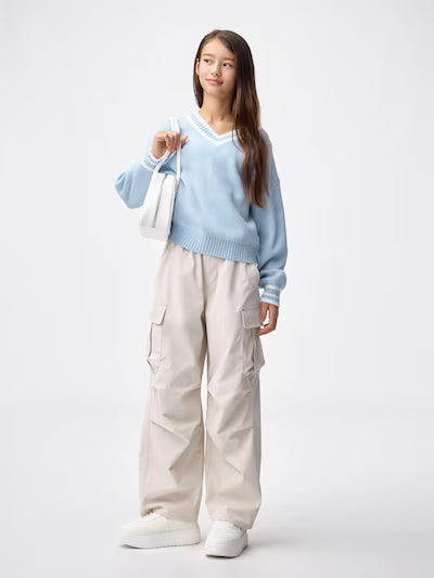 지유 키즈 바지 일본 GU 걸스 드라이 카고 팬츠 JR+E 2컬러 360519