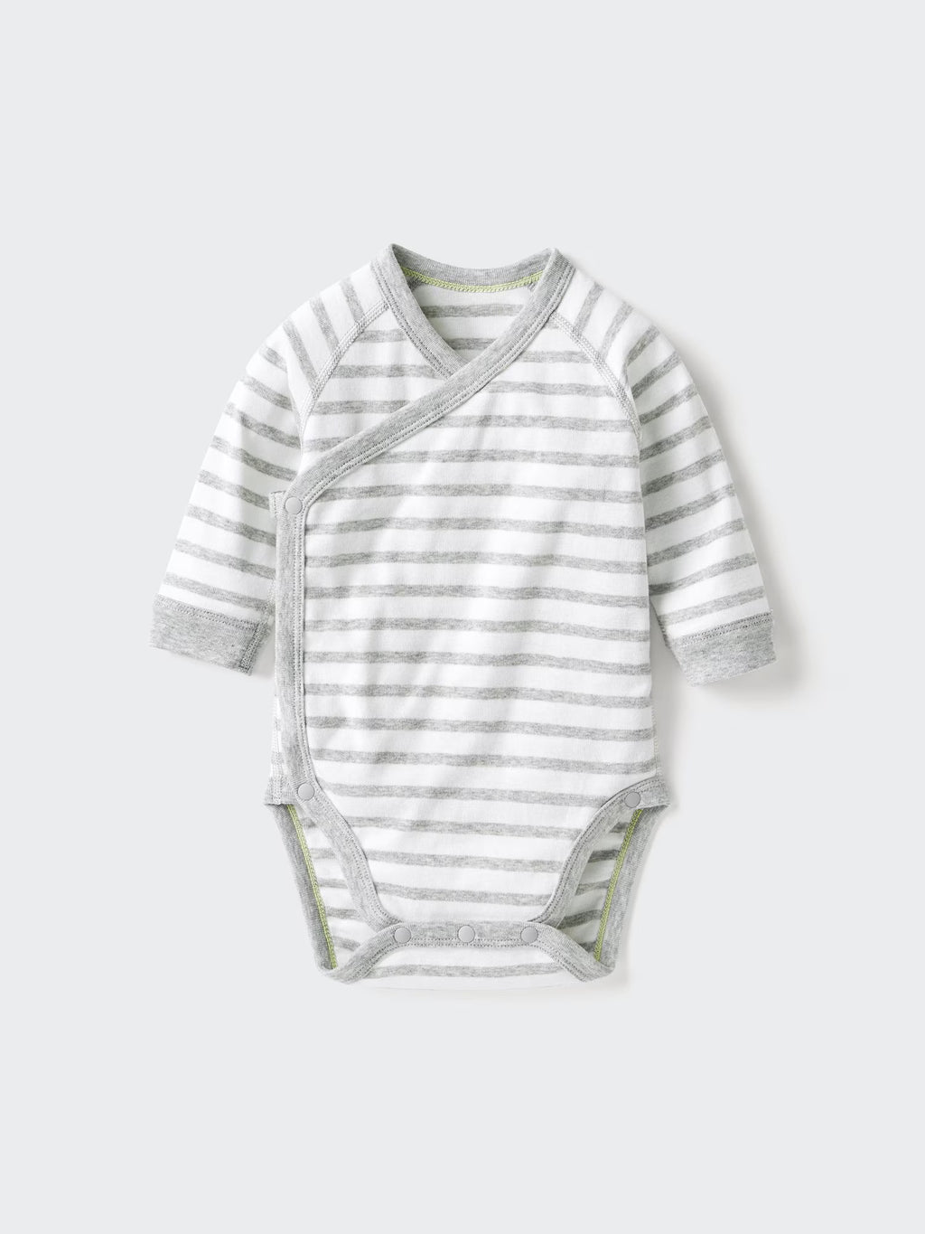 유니클로 베이비 바디슈트 일본 긴팔 티셔츠 앞트임 스트라이프 롬퍼