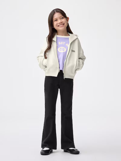 GU 키즈 바지 일본 지유 청바지 스트레치 슬림 플레어 팬츠 3컬러 358823