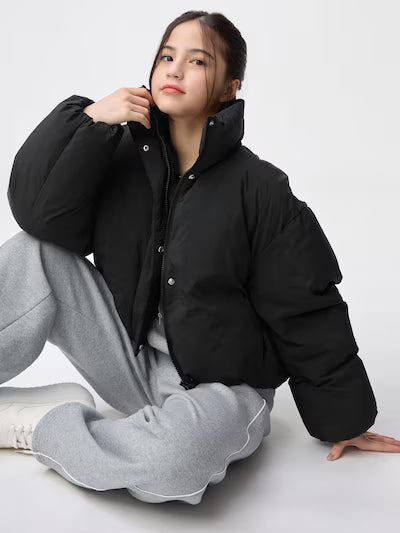 GU 키즈 패딩 일본 지유 점퍼 걸스 웜 크롭 블루종 주니어 358052 3컬러