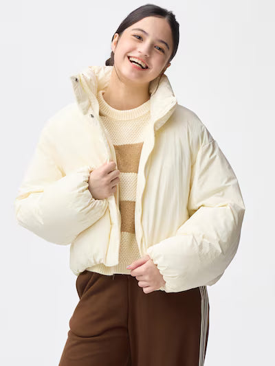 GU 키즈 패딩 일본 지유 점퍼 걸스 웜 크롭 블루종 주니어 358052 3컬러