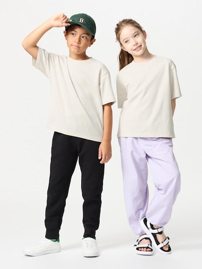 Uniqlo Kids' T-shirt, Japanese long-sleeved T-shirt, washable Milano rib sweater, 3 colors 