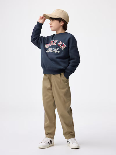 GU 키즈 바지 일본 지유 팬츠 캐럿 고무 허리조절 가능 디자인 358209 2컬러