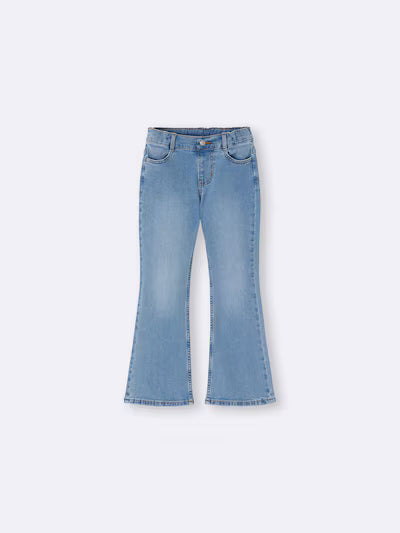 GU 키즈 바지 일본 지유 청바지 스트레치 슬림 플레어 팬츠 3컬러 358823