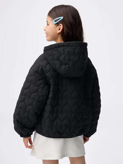 GU 키즈 패딩 일본 지유 블루종 자켓 후드 웜 패딩 하트 퀼팅 3컬러 357827