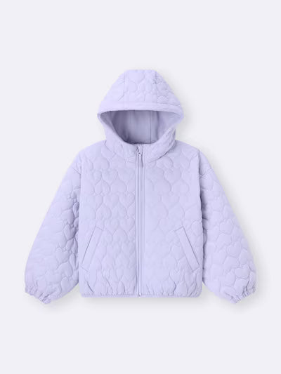 GU 키즈 패딩 일본 지유 블루종 자켓 후드 웜 패딩 하트 퀼팅 3컬러 357827