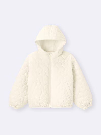 GU 키즈 패딩 일본 지유 블루종 자켓 후드 웜 패딩 하트 퀼팅 3컬러 357827