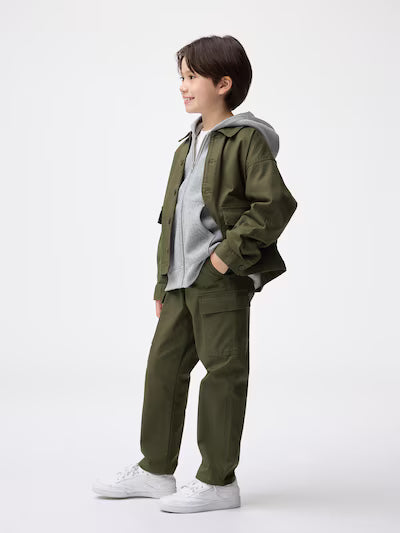 GU 키즈 바지 일본 지유 스트레치 스트레이트 카고 팬츠 358343 2컬러