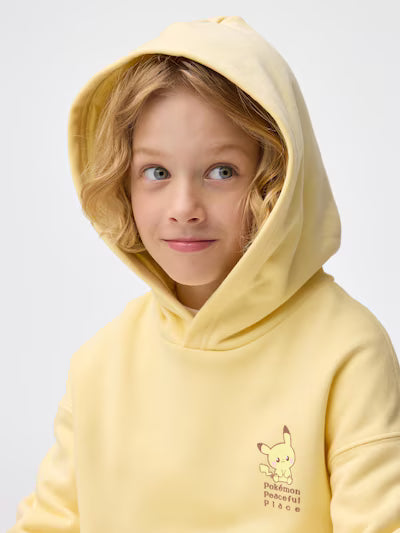 GU 키즈 티셔츠 일본 지유 후드티 포켓몬 포켓피스 스웻셔츠 358551