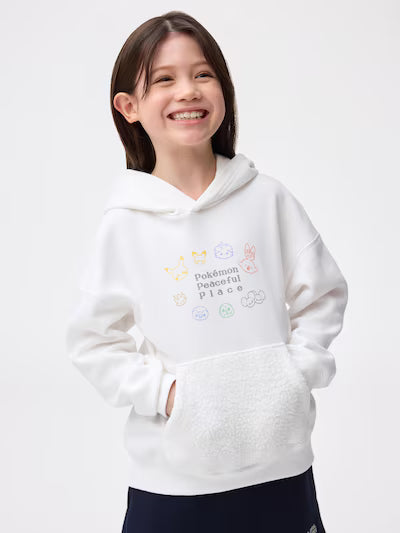GU 키즈 티셔츠 일본 지유 후드티 포켓몬 포켓피스 스웻셔츠 358551 (사본)
