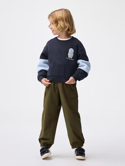 GU 키즈 티셔츠 일본 지유 맨투맨 포켓피스 긴팔티 슬리브 보아 358552