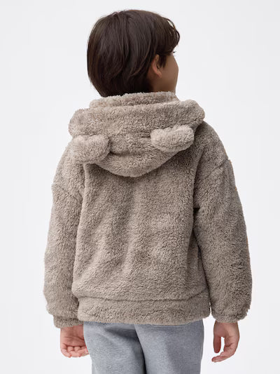 GU 키즈 티셔츠 일본 지유 후드집업 마시멜로필 후드티 베어 디자인 358566