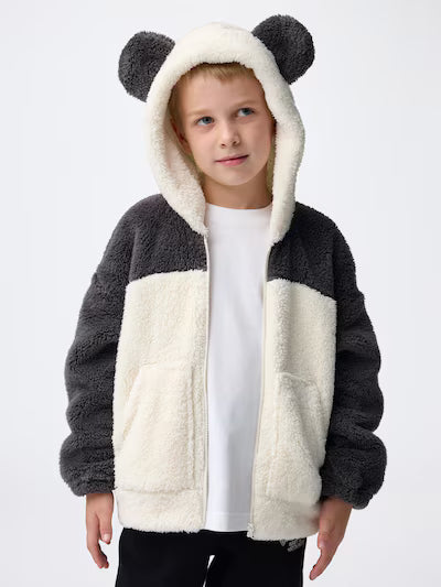 GU 키즈 티셔츠 일본 지유 후드집업 마시멜로필 후드티 팬더 디자인 358567