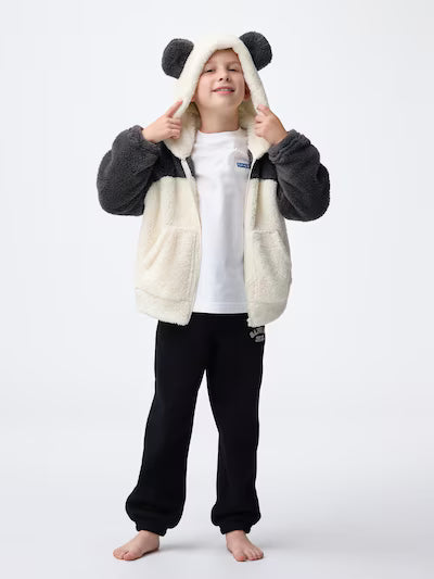 GU 키즈 티셔츠 일본 지유 후드집업 마시멜로필 후드티 팬더 디자인 358567