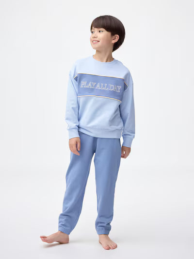 GU 키즈 티셔츠 일본 지유 맨투맨 플레이 올데이 코튼 긴팔티 2컬러 360183