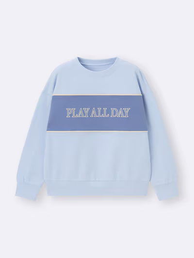 GU 키즈 티셔츠 일본 지유 맨투맨 플레이 올데이 코튼 긴팔티 2컬러 360183