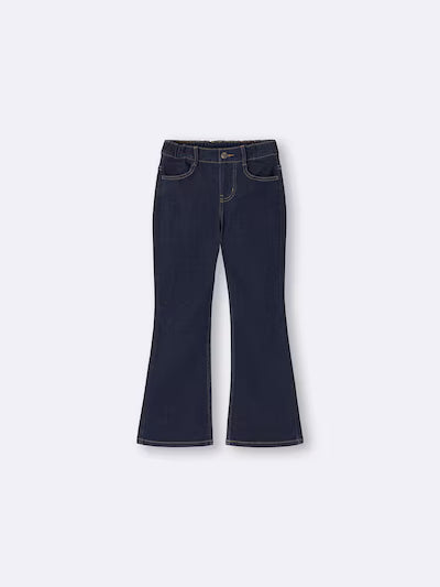 GU 키즈 바지 일본 지유 청바지 걸스 스트레치 슬림 팬츠 358823