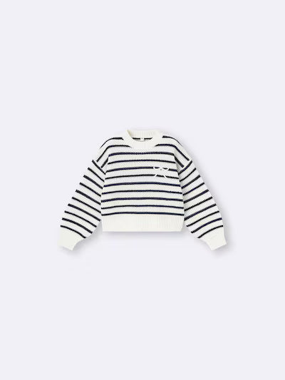 GU 키즈 티셔츠 일본 지유 긴팔티 워셔블 니트 풀오버 디자인 358845 2컬러