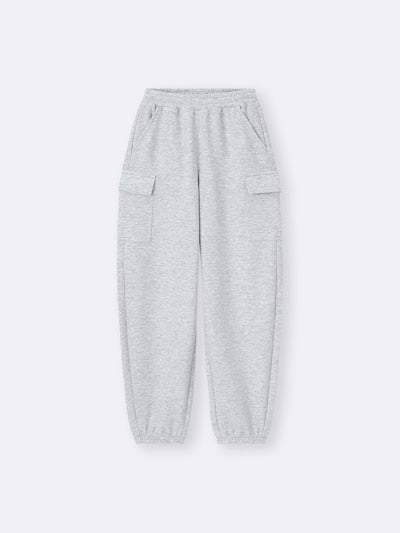 지유 키즈 바지 일본 GU 걸스 퍼프 스웨트 카고 배럴 레그 팬츠 3컬러 359381