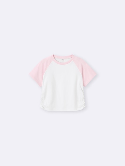 지유 티셔츠 일본 GU 걸스 크롭 라글란 반팔티 3컬러 359412