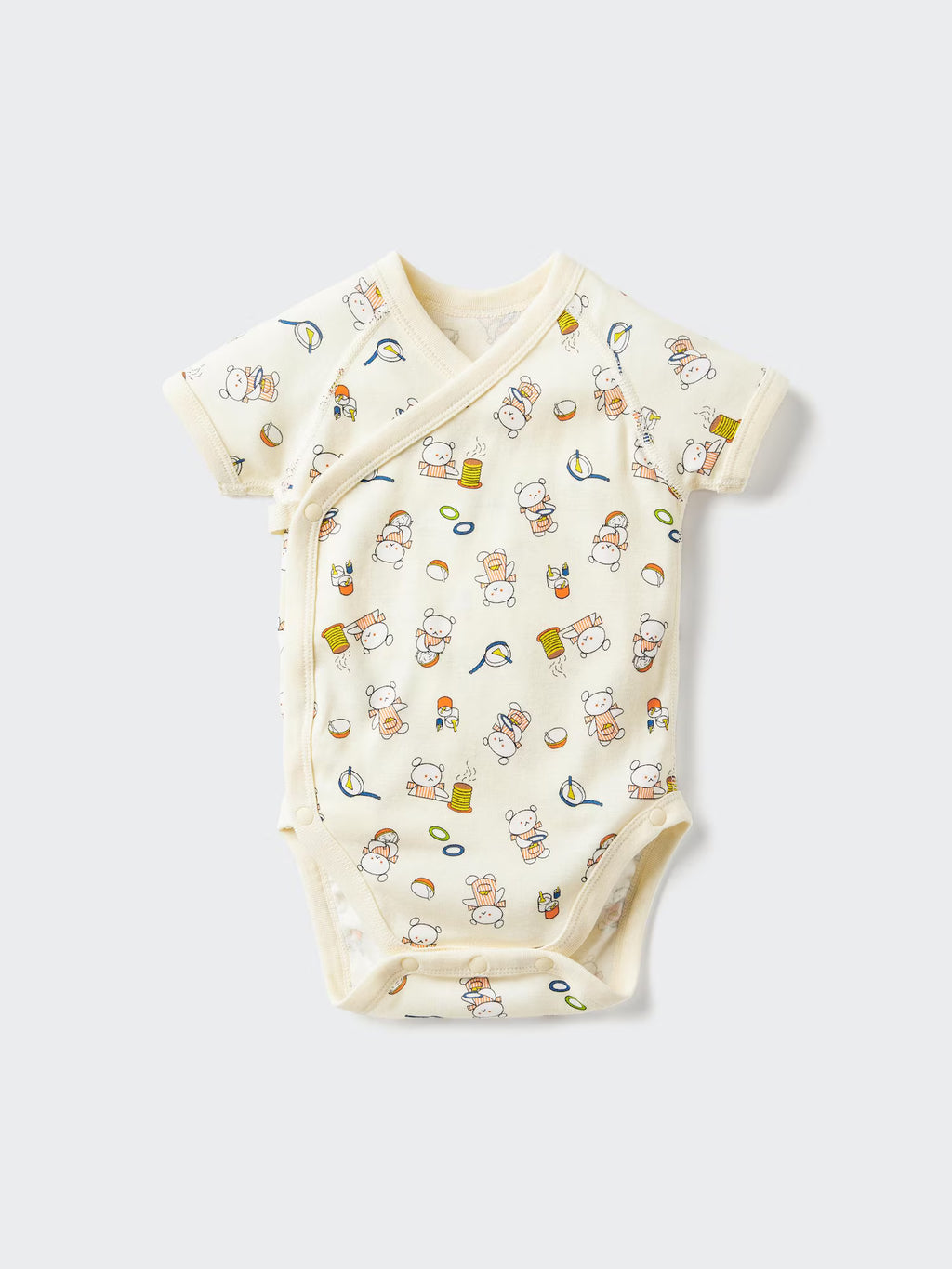 일본 유니클로 베이비 바디수트 코쿠마짱 곰돌이 그림책 컬렉션 앞트임 롬퍼