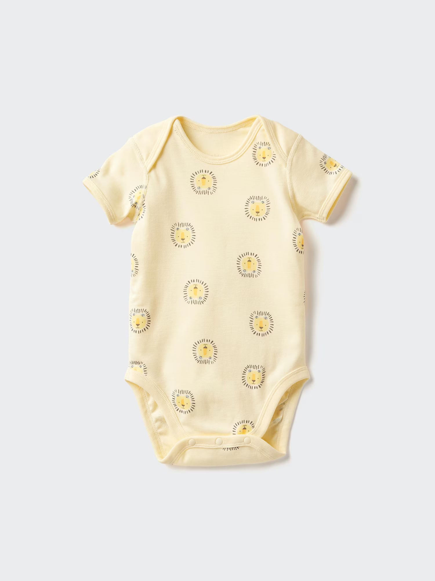 일본 유니클로 베이비 바디수트 동물 패턴 롬퍼 반팔 티셔츠