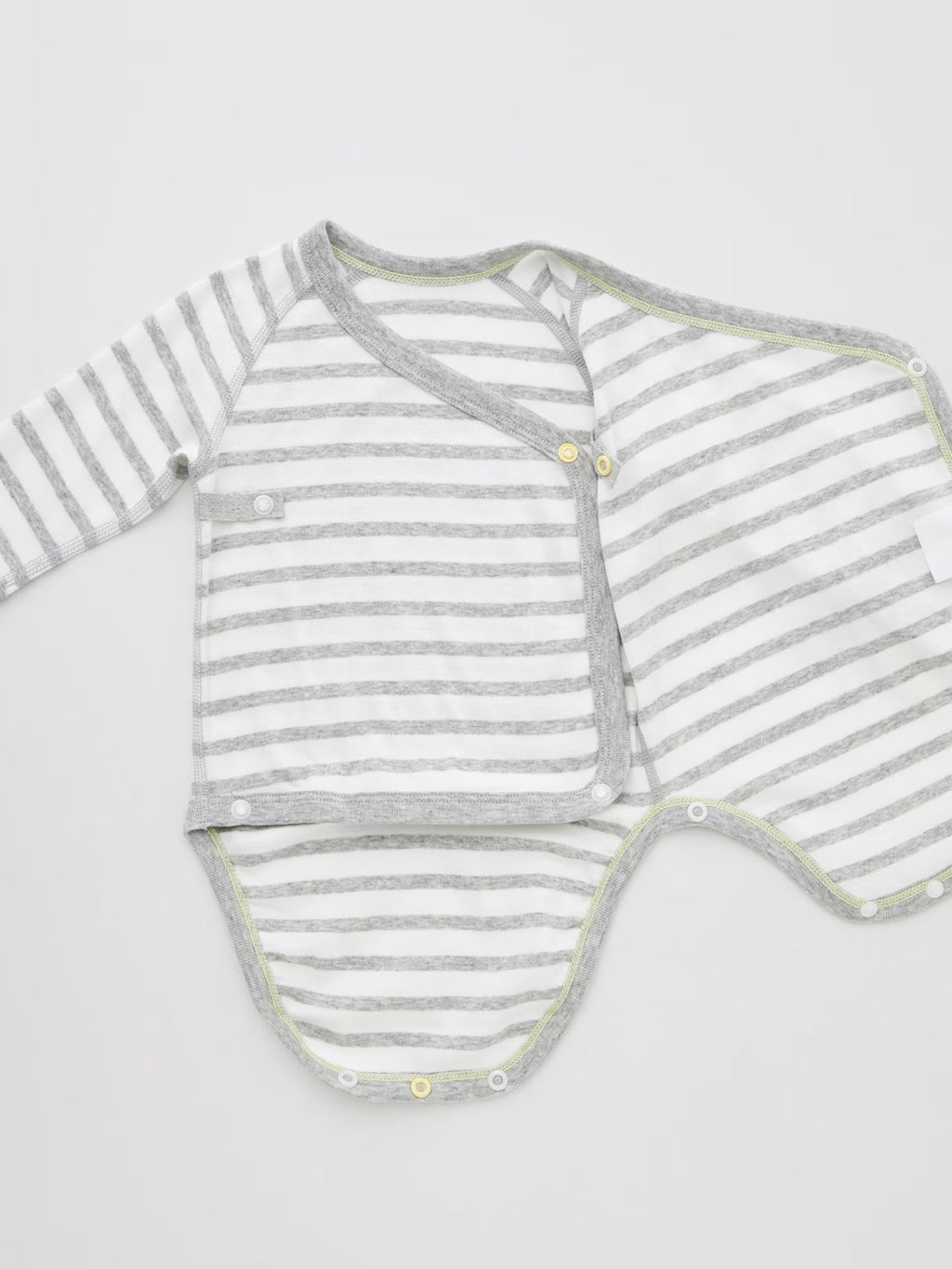유니클로 베이비 바디슈트 일본 긴팔 티셔츠 앞트임 스트라이프 롬퍼