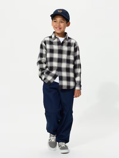 유니클로 키즈 셔츠 일본 플란넬 체크 긴팔 남방 478132 3컬러